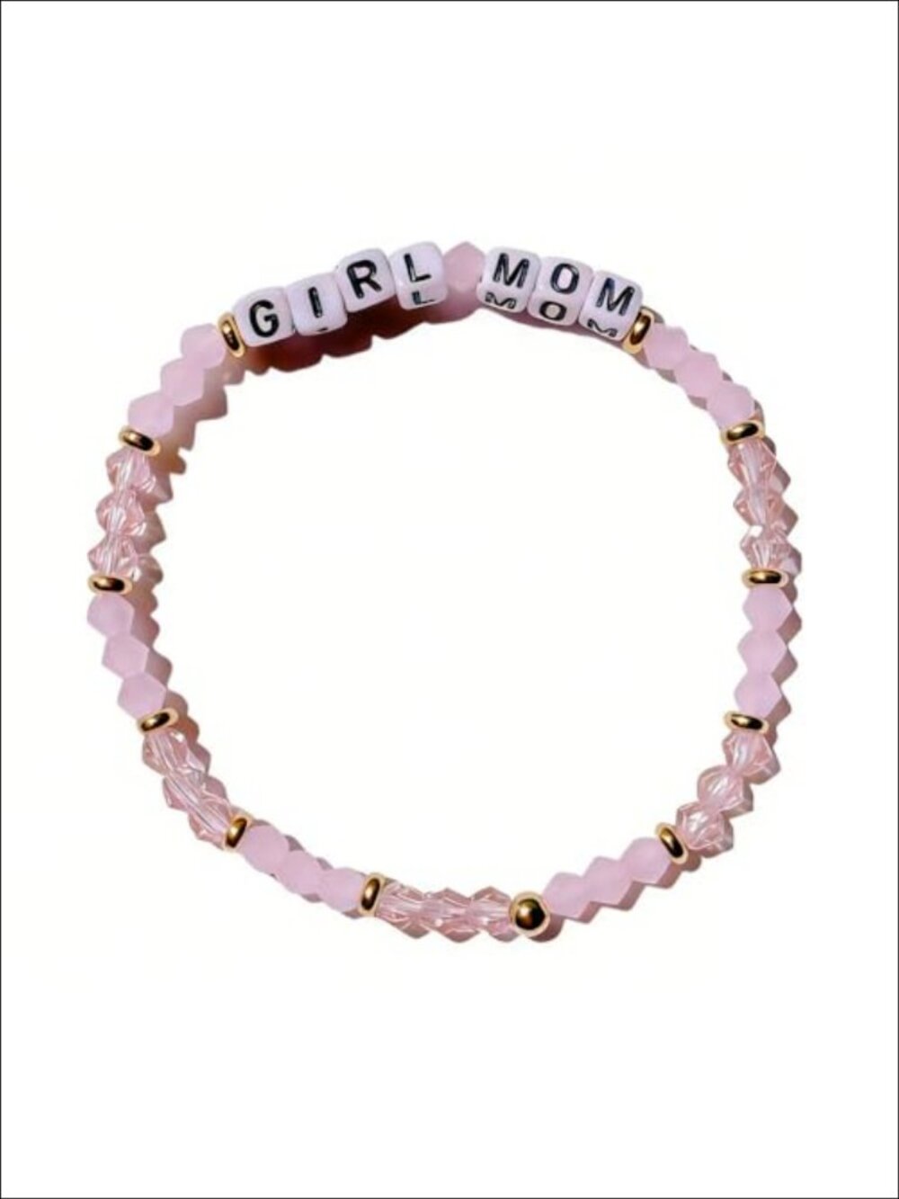 Girl Mom Beaded Bracelet 14k Gold Plated Beads Gift for Mom